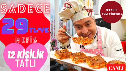 CANLI ❗️29TL’ye 12 kişilik Çikolatalı Tatlı👌🏼Pazar Kahvaltısı YUMURTA KAPAMA🍳Kolay Hamursuz PİZZA