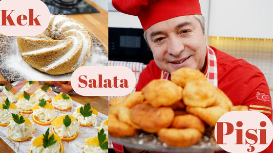 Pratik Tarifler Serisi❗️Fırınsız Kış Keki 🥮 Patatesli Puf Pişi 🥔Portakallı Kereviz Salatası🍊