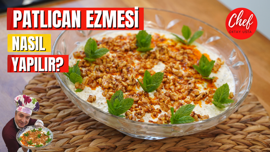 Yoğurtlu Közlenmiş Patlıcan Ezmesi Nasıl Yapılır ? Meze Tarifi