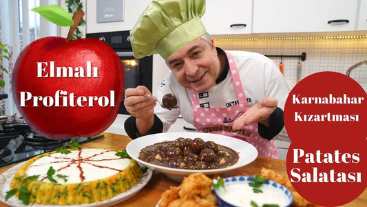 Nefis Kış Menüsü ❄️ Elmalı Profiterol🍎 Tart Kalıbında Patatesli Salata🥔Karnabahar Kızartması 👌🏼