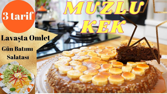 Pratik Tarifler Serisi❗️Lavaşta Omlet ❗️Muzlu Kek❗️Makarnadan Özel Salata ❗️3'ü 1 arada👨🍳Oktay Usta